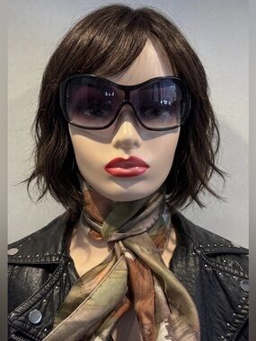 Vintage Hand Painted Silk Feeling Scarf Abstract Earth Tones 52”